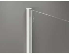 Mexen Kioto-X, sprchová zástena 130 x 200 cm, 10mm šedé sklo, biely profil, 800-130-101-20-40-X