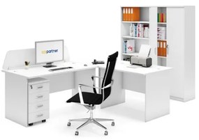 Zostava kancelárskeho nábytku MIRELLI A+, typ A, biela