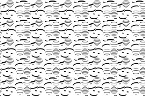 Tapeta čiernobiele zaujímavé vzory - 75x1000 cm