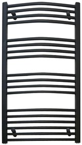 Kúpeľňový radiátor Oval antracit 600/1100 520W