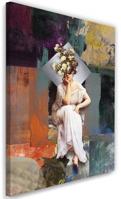 Gario Obraz na plátne Žena a kytica na hlave - Jose Luis Guerrero Rozmery: 40 x 60 cm