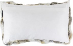 Vankúš z králičie kože Rabbi hnedá mix - 50 * 30 * 10cm