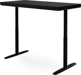Elektrický písací stôl sit-stand so zásuvkou a bezdrôtovou nabíjačkou Qi čierny, 1400 mm: ELLIS