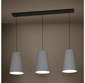 Eglo 390136 - Luster na lanku PETROSA 3xE27/40W/230V šedá