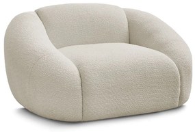 Béžové kreslo z textílie bouclé Tina – Bobochic Paris