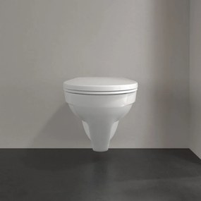 VILLEROY &amp; BOCH O.novo závesné WC s hlbokým splachovaním bez vnútorného okraja, 360 x 540 mm, biela alpská, s povrchom CeramicPlus, 7682R0R1