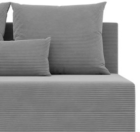 Rohová rozkladacia sedačka FERMO Poso sivá