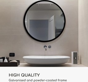 Casa Chic Fournier Nástenné zrkadlo s kovovým rámom okrúhle 58.8 x 58.8 cm