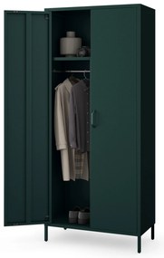 Šatníková skriňa FLAVIO, 800 x 1850 x 450 mm, Modern: fľaškovo zelená farba