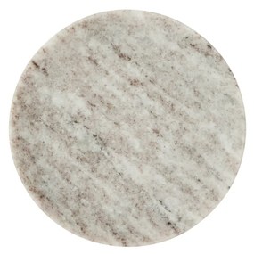 MADAM STOLTZ Okrúhla mramorová tácka Beige Ø 13 cm