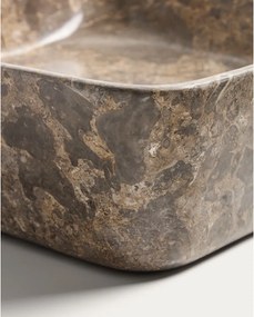 Sivé kamenné umývadlo 40x40 cm Darnen – Kave Home