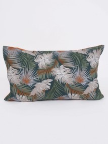 Bavlnená obliečka na vankúš Renforcé 40 × 60 cm – Taisa zelená/terakota