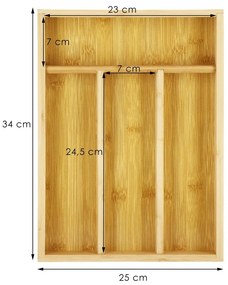 Bambusový organizér na príbory
