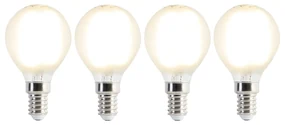 Sada 4 LED žiaroviek E14 P45 matná 3,5W 360lm 2700K