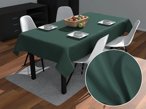Biante Veľký obdĺžnikový bavlnený saténový obrus ST-018 Tmavý lesný zelený 180x220 cm
