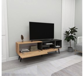 TV stolík/skrinka Monuma (borovica atlantická + antracit) . Vlastná spoľahlivá doprava až k Vám domov. 1095321