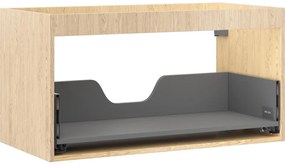 Mexen Box-A, závesná skrinka 90 cm, 1 zásuvka, dub, 91AX0-0900-470-1-81