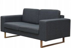 vidaXL 2-osové a 3-osové pohovky, tmavošedé