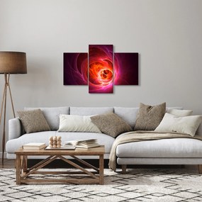 Moderný obraz ružovej abstrakcie (90x60 cm)