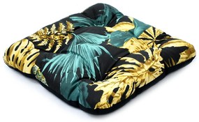 Podsedák na stoličku 40x40 cm - zeleno/zlaté listy