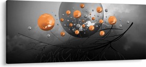 Obraz oranžových gulí (120x50 cm)