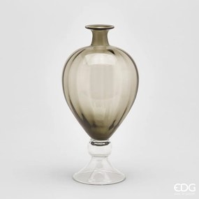 Sklenená váza Anfora dymová, 48x24 cm