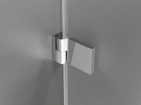 Mexen Lunar-B, pravostranný výklopný sprchový kút 90 x 90 cm, 8mm číre sklo, chrómový profil, 832-090-090-01-00-P