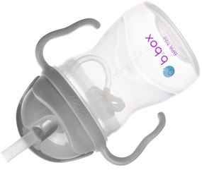 Hrnček so slamkou - sivý 240 ml