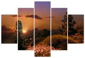 Obraz prírody pri západe slnka (150x105 cm)