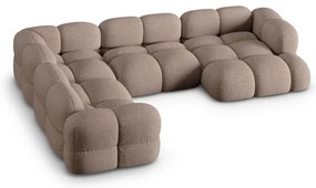 Hnedá rohová pohovka (ľavý roh/do tvaru "U") Loretto – Cosmopolitan Design