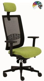 Kancelárska stolička KENT SIEŤ black & white čalúnenie BONDAI, BOMBAY, FORTIS