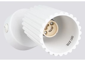 Biele bodové svietidlo 8x16 cm Gleam – Sollux