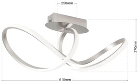 Orion DL 7-694 - LED Stmievateľný prisadený luster CIRCUS LED/30W/230V matný chróm