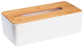 Aqualine, SNOW box na papierové vreckovky, biela/bambus, 3763