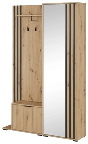 PREDSIEŇOVÁ STENA LETIZIA DUB ARTISAN / ČIERNA