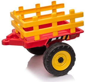 Elektrické autíčko Traktor s prívesom NV-X611 červené