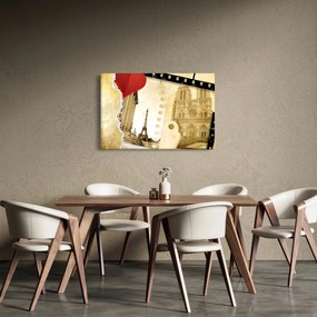 Obraz - Spomienky na Paríž (90x60 cm)