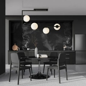 Luster na tyči SOMA 4xE14/10W/230V čierna/biela