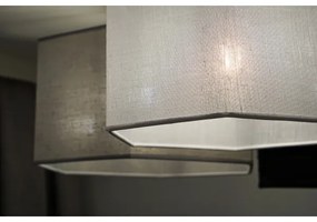 Duolla - Prisadený luster ROLLER TRIO HEX 3xE27/15W/230V čierna/šedá/biela