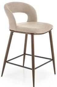 H114 bar stool, beige / walnut