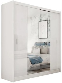 Skriňa Blanca 203 biela/biela lesk