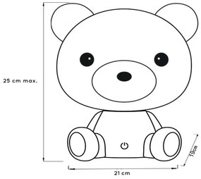 Lucide 71590/03/31 - LED Stmíieateľná detská nočná lampička DODO LED/3W/230V