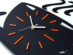 Moderné nástenné hodiny Orange Satin Cup