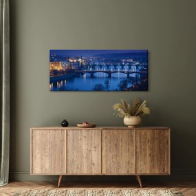 Obraz pražských mostov (120x50 cm)