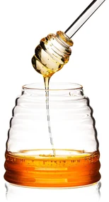 4Home Sklenená dóza na med Honey