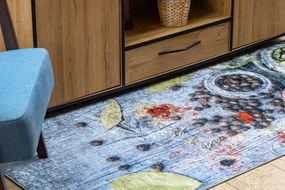 Protišmykový koberec / behúň ANDRE 33550 modrý / zelený