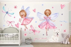 Detská nálepka do izby pre dievčatá rozprávkové víly 100 x 200 cm
