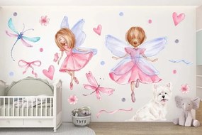 Nálepka na stenu pre dievčatá rozprávkové víly 60 x 120 cm