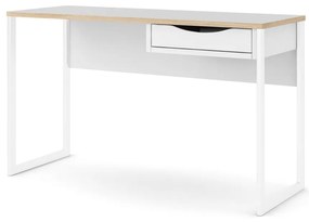Biely pracovný stôl Tvilum Function Plus, 130 x 48 cm
