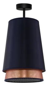 Duolla - Prisadený luster BELL SHINY 1xE27/15W/230V pr. 25 cm modrá/medená